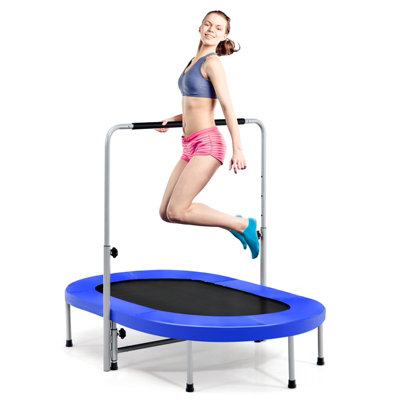 Foldable Jump Sport Trampoline Mini Fitness Trampoline Gym Domestic  Trampoline with Handrail Indoor Outdoor Round Jumping Cardio Trampoline  Wyz15180 - China Mini Fitness Trampoline and Foldable Jump Sport Trampoline  price