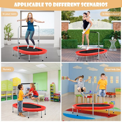 2-Person Foldable Mini Kids Fitness Rebounder Trampoline - Costway