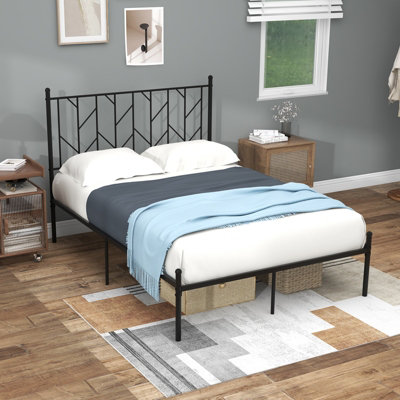 Heavy duty deals metal frame bed