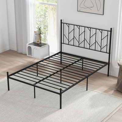 Heavy duty metal on sale frame bed