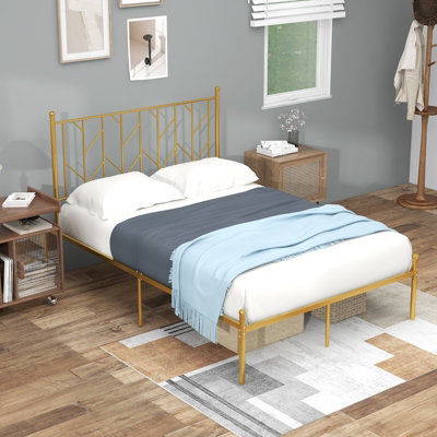 Wayfair gold metal on sale bed frame