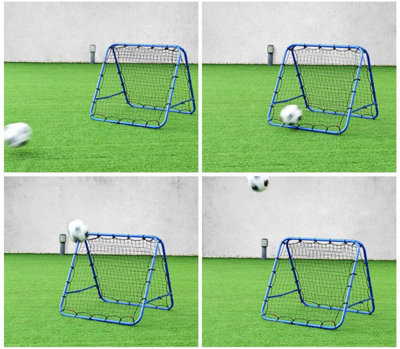 Costway Double-sided Football Training Net Pro Rebounder Net Kickback ...
