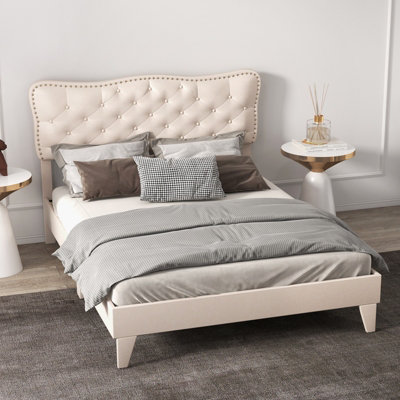 Hayley upholstered deals platform bed trule