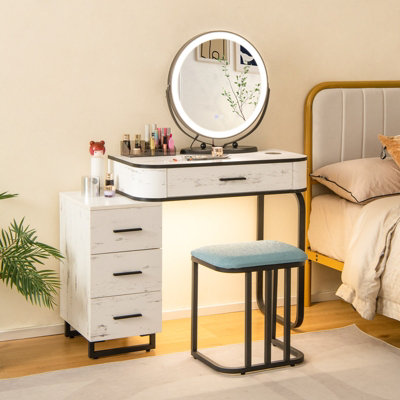 Swivel dressing table deals mirror