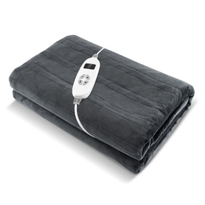 Heated Electric Blanket Throw with 10 Heat Levels - Costway