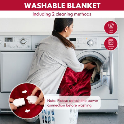 Electric Heated Double Layer Sherpa Blanket With 9 Heat Levels, Machine Washable