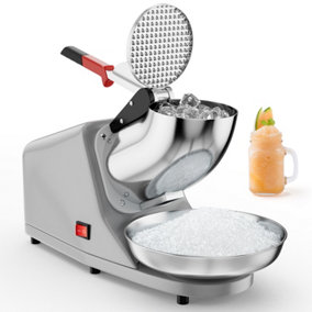 Costway Electric Ice Crusher Snow Cone Maker Stainless Steel Shaved Ice Machine CE