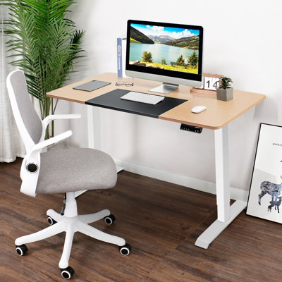 Costway Electric Adjustable Standing Desk Stand up Workstation w/Control  Black