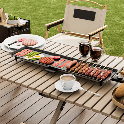 COSTWAY Electric XXL Teppanyaki Table Grill 90 x 23CM Non