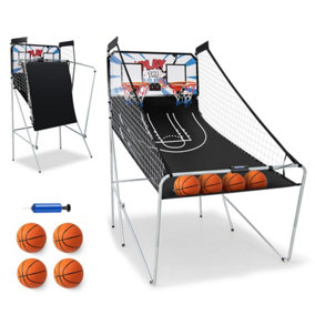 Costway Electronic Basketball Arcade Game Foldable Basketball Game 2 Player Shot 8 Modes