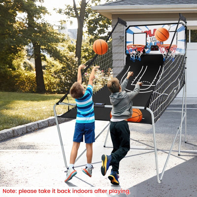 Costway Electronic Basketball Arcade Game Foldable Basketball Game 2 Player Shot 8 Modes - 3