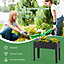 Costway Elevated Metal Planter Box 45cm Tall Raised Garden Bed Plant Container