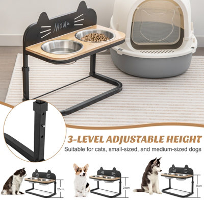 Raised cat bowl stand best sale