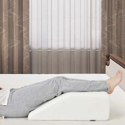 Costway Elevating Memory Foam Leg Rest Pillow Wedge Support Pillow W Washable Cover