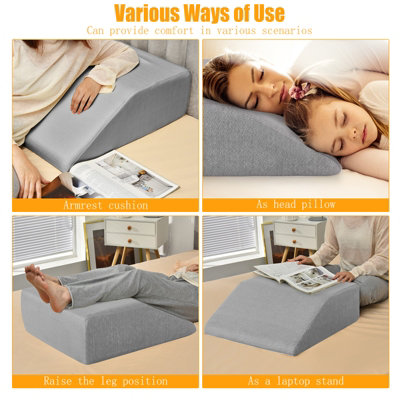 Costway Elevating Memory Foam Leg Rest Pillow Wedge Support Pillow