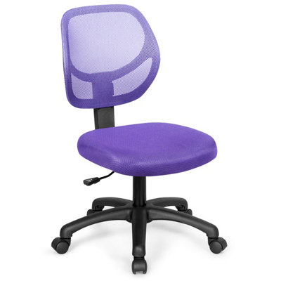 Costway Ergonomic Computer Desk Chair Low-Back Task Study Chairs Office Armless Chair