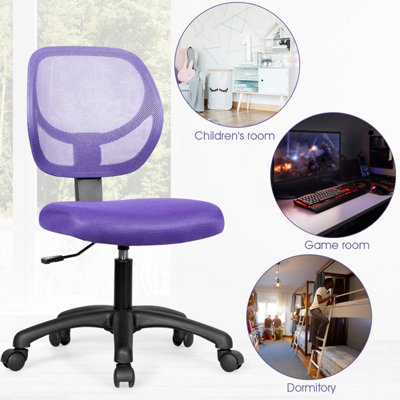 Costway Ergonomic Computer Desk Chair Low-Back Task Study Chairs Office Armless Chair