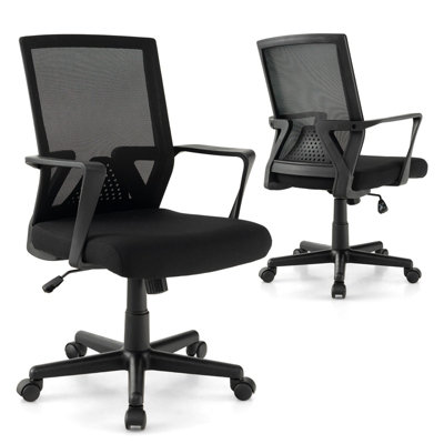 Ergonomic office chair lumbar deals support mesh chair computer desk