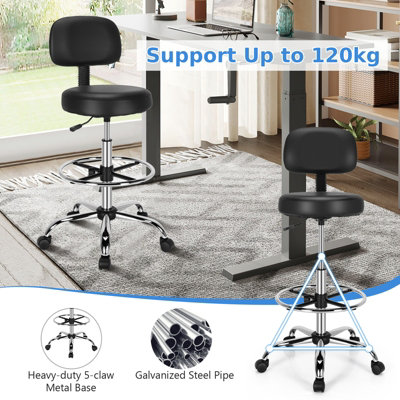 Rolling office stool discount