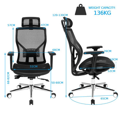 Costway mesh office chair high outlet back ergonomic swivel chair