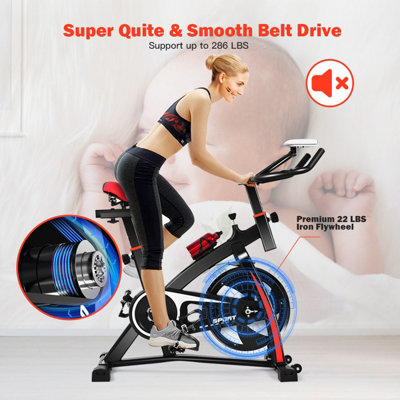 Costway adjustable exercise online bike with lcd display