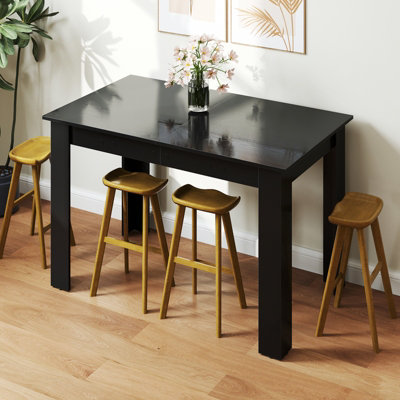 COSTWAY Extendable Dining Table for 4-6 Modern Kitchen Table 158 x 70 ...
