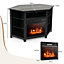 Costway Fireplace TV Stand for TVs up to 50 Inches Electric Fireplace Insert LED Lights
