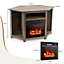 Costway Fireplace TV Stand for TVs up to 50 Inches Electric Fireplace Insert LED Lights