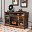 Costway Fireplace TV Stand for TVs up to 55 Inches W/ 2000W Electric Fireplace Insert