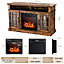 Costway Fireplace TV Stand for TVs up to 55 Inches W/ 2000W Electric Fireplace Insert