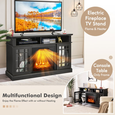 Electric fireplace console hotsell