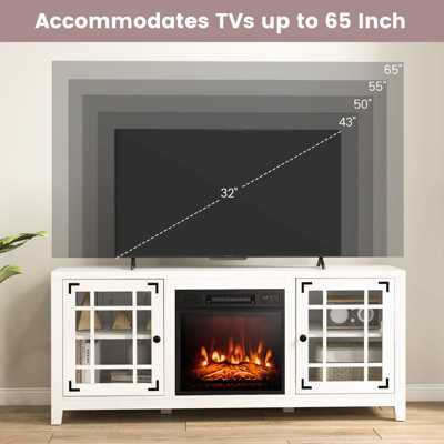 Tv stand 55 inch deals with fireplace