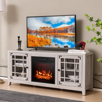 65 corner tv stand store with fireplace