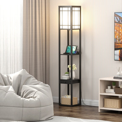 Shelf floor deals lamp with usb