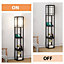 Costway Floor Lamp Freestanding Bedside Lounge Light Lamp W/ 3 Tier Shelves & 2 USB Ports