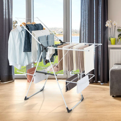 COSTWAY Foldable Clothes Drying Rack 2-level Laundry Drying Rack