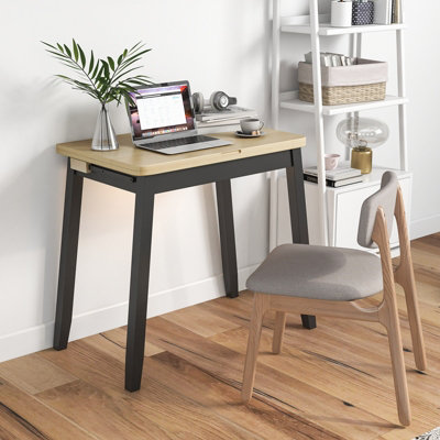 Costway Foldable Dining Table for 4 Extendable Kitchen Table Space-Saving Desk w/ Storage
