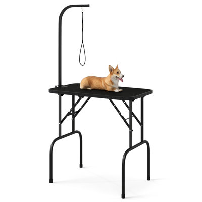 COSTWAY Foldable Dog Grooming Table Professional Pet Beauty Bathing Station
