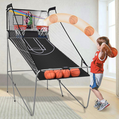 Costway Foldable Double Shot Basketball Arcade Game Basketball Challenge Game - 3