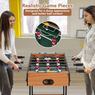 COSTWAY Foldable Football Table Space Saving Table Scoreboard w/ 2 ...