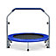 Costway Foldable Jumping Fitness Trampoline Exercise Rebounder W/ 4-Level Adjustable Handle