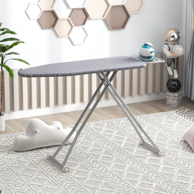 COSTWAY Foldable Steam Station Table 120 x 38 cm Iron Board with Cover ...