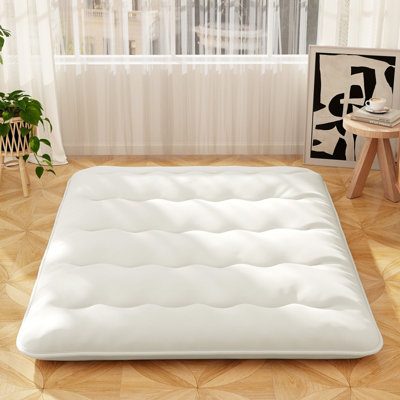 Costway Foldable Tatami Mat Floor Futon Mattress Roll up Sleeping Pad w Washable Cover Small Double