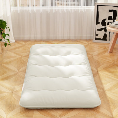 Costway Foldable Tatami Mat Floor Futon Mattress Roll up Sleeping Pad w/  Washable Cover, Small Double/Double/King Size