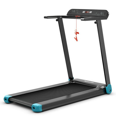 COSTWAY Foldable Treadmill Home Compact Walking Running Machine-Navy