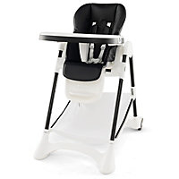 Costway Folding Baby High Chair Adjustable Convertible High Chair W/ Detachable Cushion