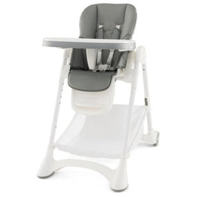 Costway Folding Baby High Chair Adjustable Convertible High Chair W/ Detachable Cushion
