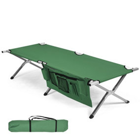 Costway Folding Camping Cot Collapsible Portable Sleeping Army Camp Bed W/ Carry Bag