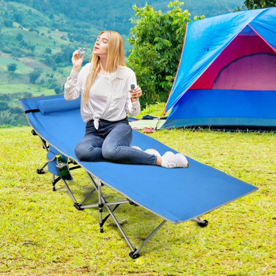 Costway Folding Camping Cot Heavy Duty Outdoor Cot Bed Portable