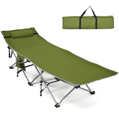 Costway Folding Camping Cot Heavy-Duty Outdoor Cot Bed Portable Sleeping Cot